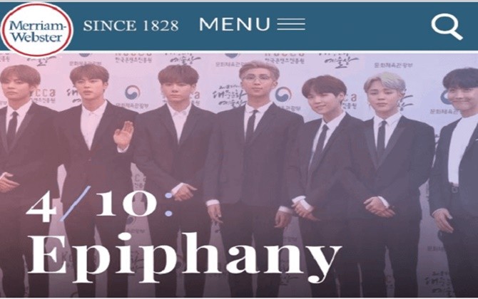 "Epiphany" của Jin (BTS) lọt top 10 từ tiếng Anh hàng đầu năm 2018